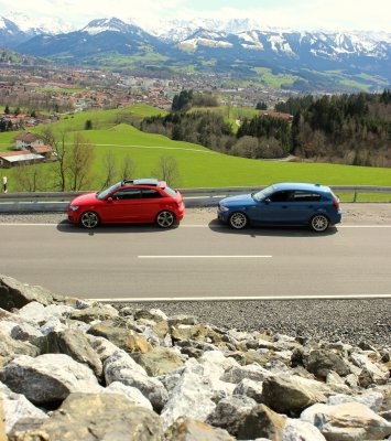 Audi A1 Roter Piranha mit BMW 1er Spiderpig99 (4).jpg