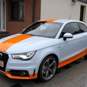 2011 12 23   Nach Folierung mit Sommerreifen Audi C2K 5-Arm-Rotor-Design Titanoptik 7,5x18 mit 225/35 R18