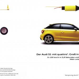 Audi S1 (Printwerbung 2014) Coupé Quattro Vegasgelb